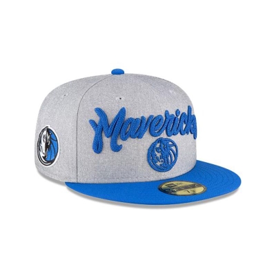 Grey Dallas Mavericks Hat - New Era NBA NBA Draft 59FIFTY Fitted Caps USA0189564